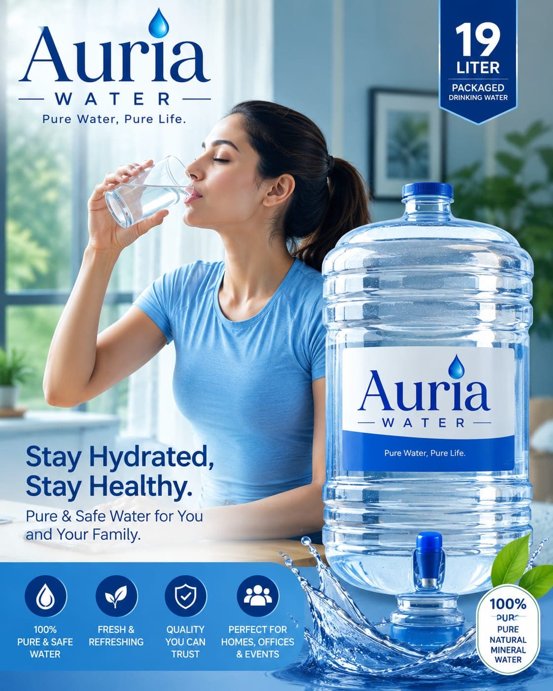 Auria natural mineral water